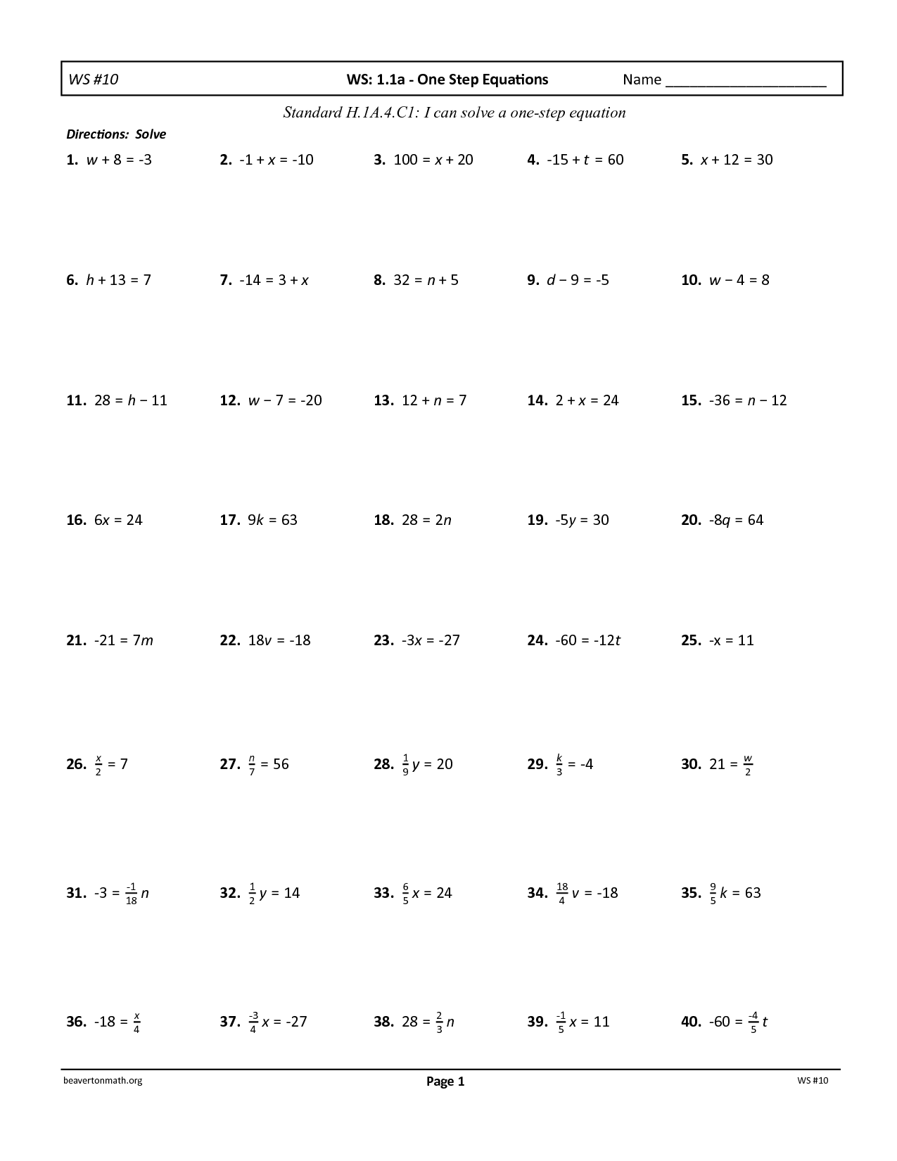 Two Step Equations With Rational Coefficients Worksheet 1000 Images About equations On 