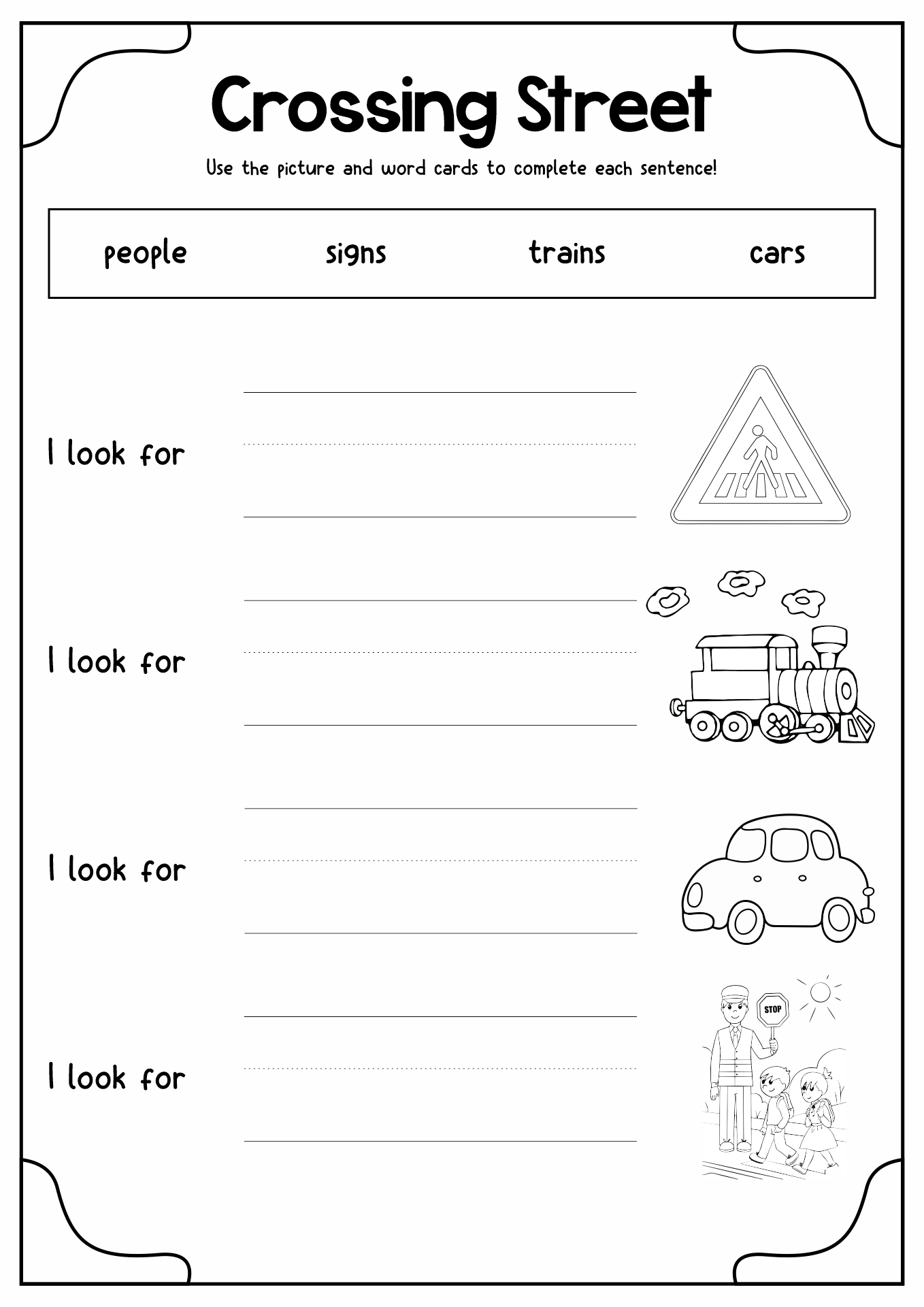 Safety Worksheets Printable