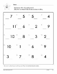 Before and After Math Worksheets 1 to 20