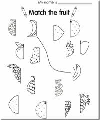 Fruits and Vegetables Worksheets for Kids