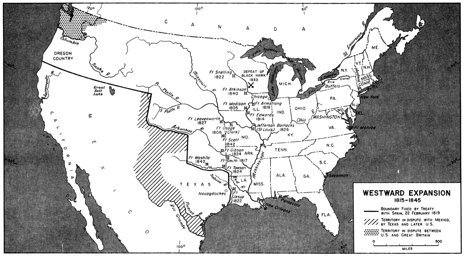 United States Westward Expansion Map