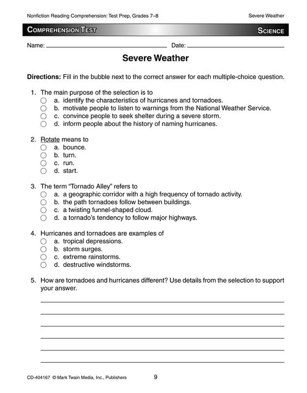 14 Images of 7th Grade Reading Worksheets