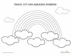 Cut and Color Trace Worksheets
