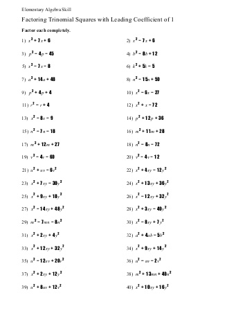 Factoring Polynomials Practice Test Pdf - factoring polynomials