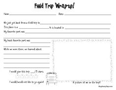 Free Field Trip Worksheets