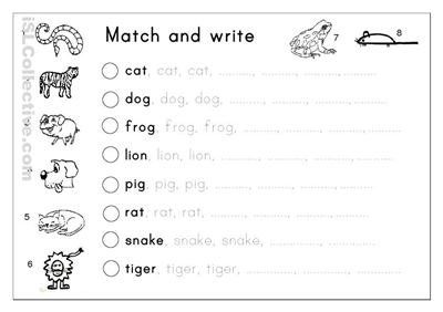 Kindergarten Tracing Writing Worksheets