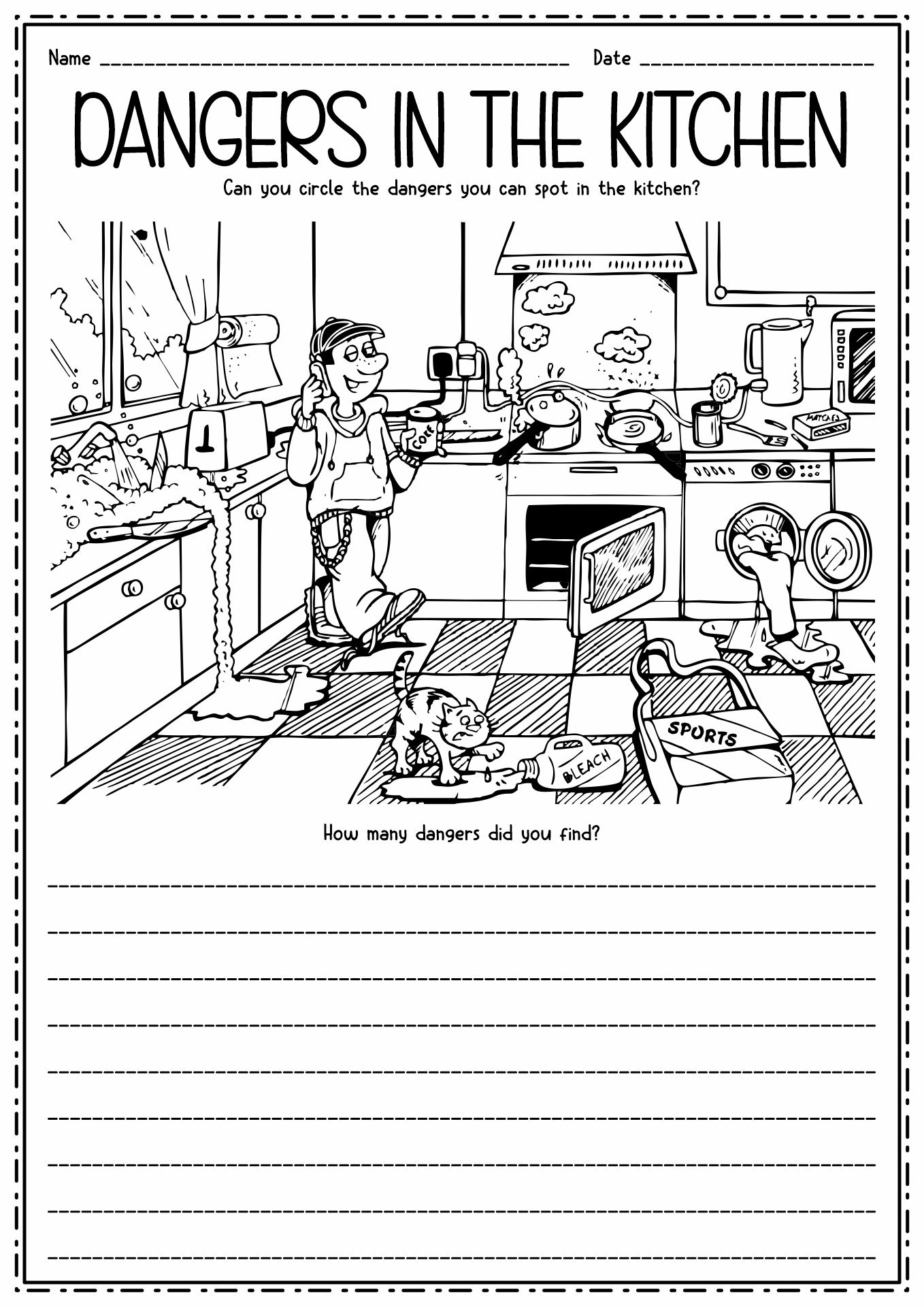 9 Best Images Of Kitchen Utensils Worksheet For Kids Kitchen Coloring 