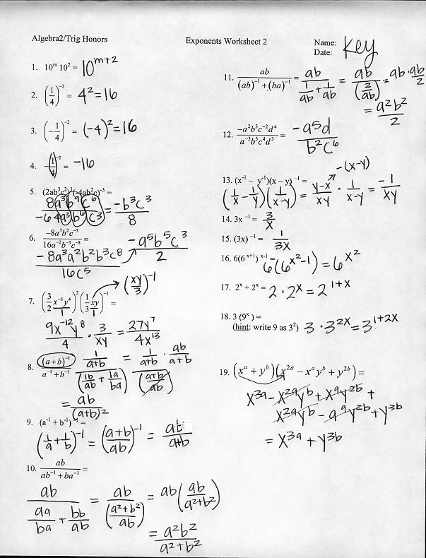 Exponents And Multiplication Worksheet Answers Kuta Software