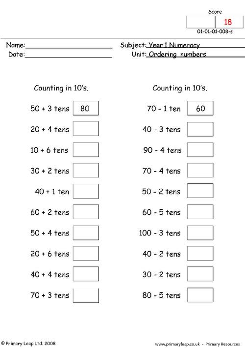 Ordering Numbers Free Worksheet Wallpaper
