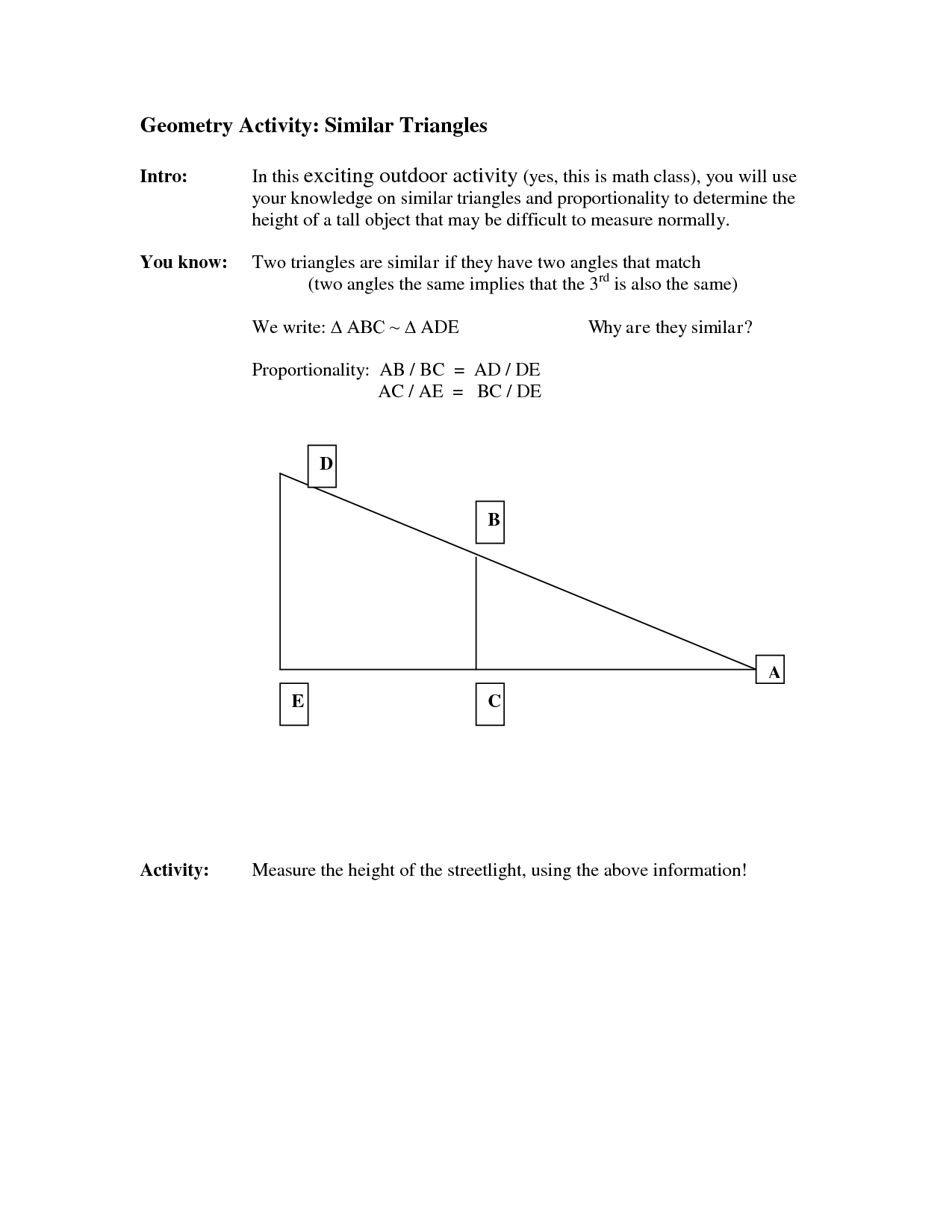 12 Best Images of Which Are Similar Triangles Worksheet - Right