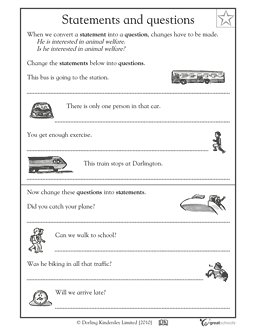 Statement and Question Worksheets