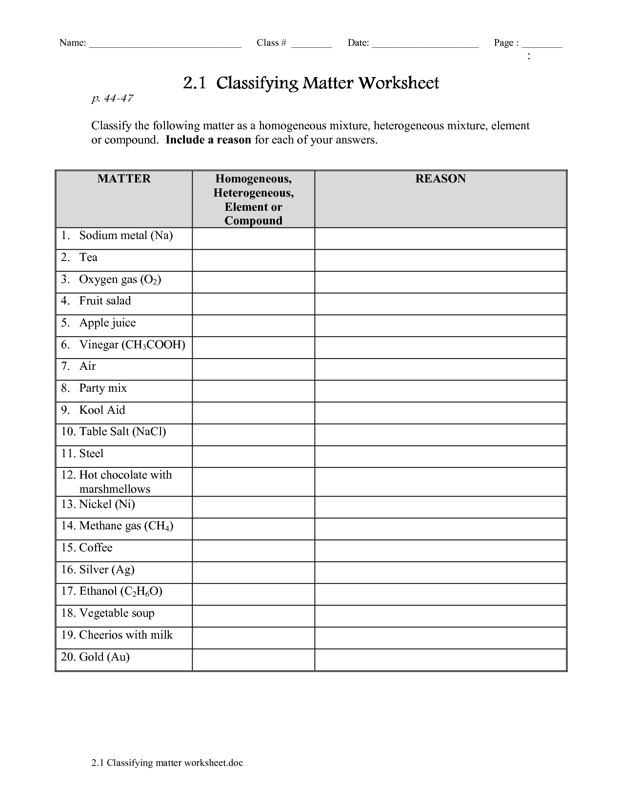 14 Best Images of Classification Of Matter Worksheet States of Matter Worksheet Answers 14 Best Images of Classification Of Matter Worksheet States of Matter Worksheet Answers
