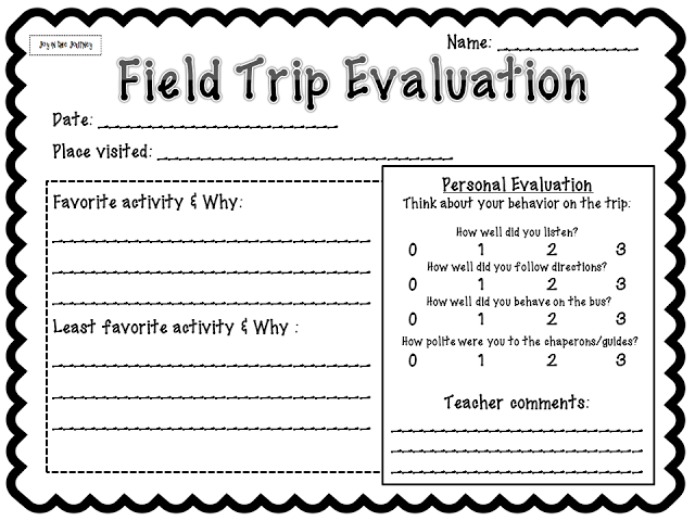 Evaluating a field trip reflection