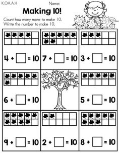 14 Best Images of Part Part Whole Worksheet Kindergarten - Ten Frame