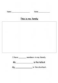 My Family Members Worksheets
