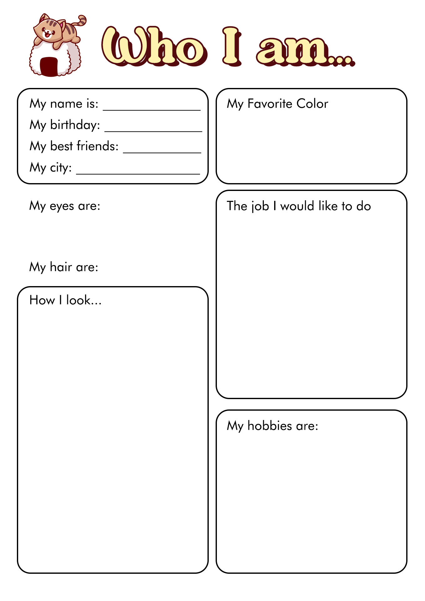 18 Best Images Of Who I AM Student Worksheet Who AM I Worksheets For