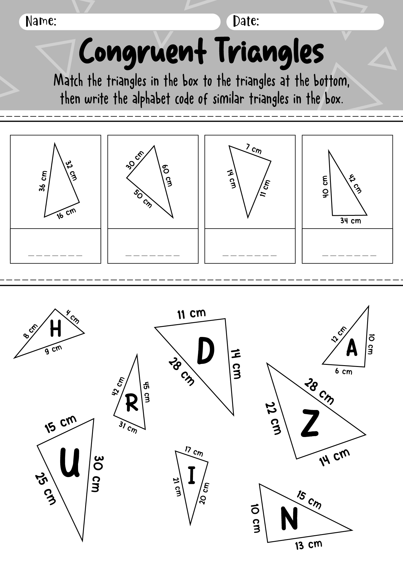 Proportions And Similar Figures Worksheet