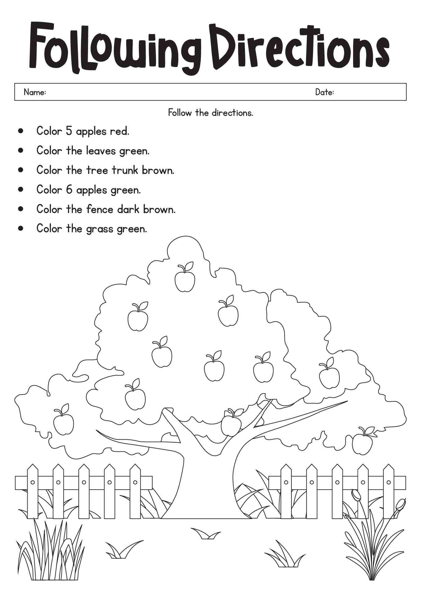 11 Best Images Of Following Directions Worksheets Middle School Following Directions 