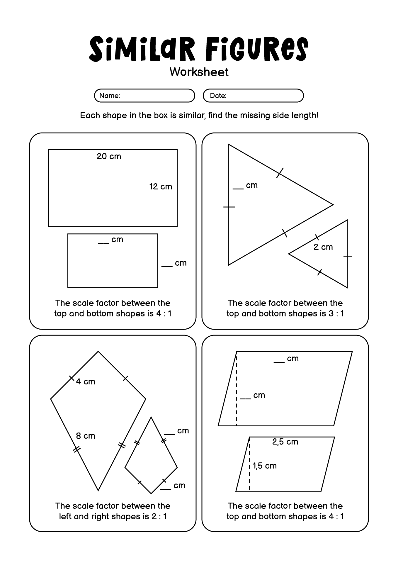 13 Best Images of Similar Figures Worksheet - Similar Triangles and