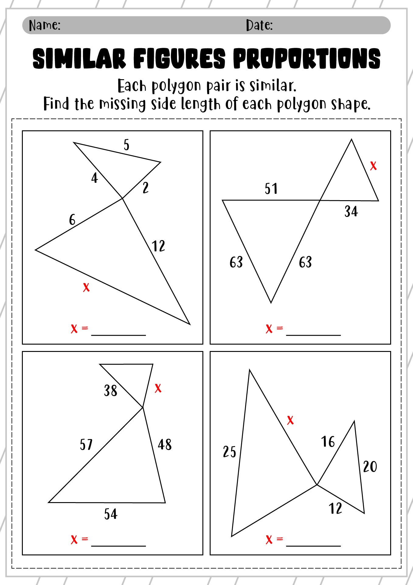 13 Best Images of Similar Figures Worksheet - Similar Triangles and