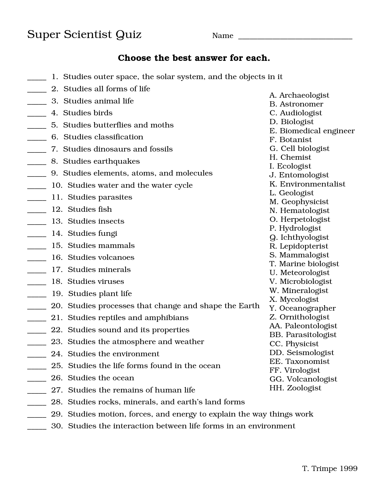Answers To Super Teacher Worksheets