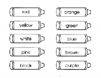 Coloring Sheets with Color Words