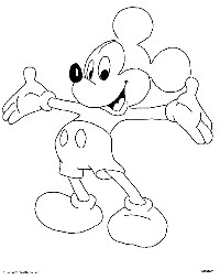 Mickey Mouse Disney Character Coloring Pages