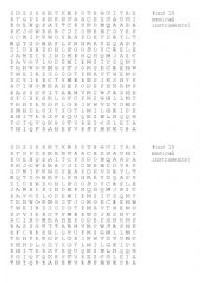 Musical Instrument Word Search