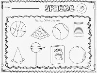 Sphere Shapes Worksheets for Kindergarten