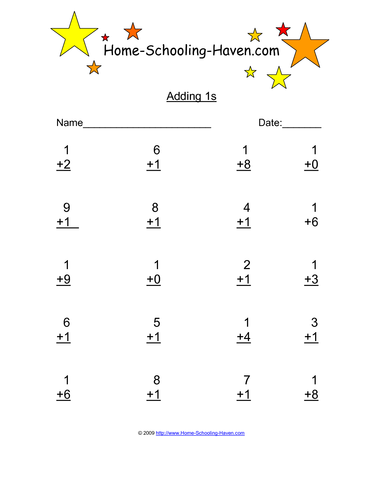 worksheet-addition