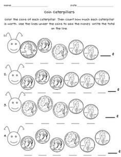 Coin Counting Money Worksheets Kindergarten
