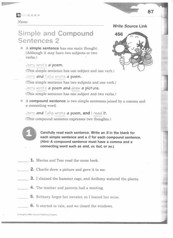 Sentence Structure 3rd Grade Worksheets
