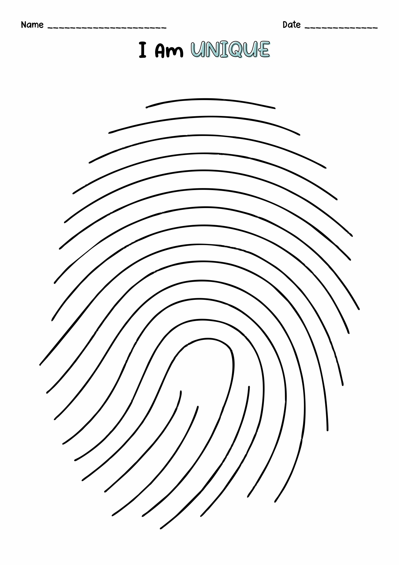 Free Printable Fingerprint Template