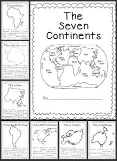  Continents Worksheets First Grade