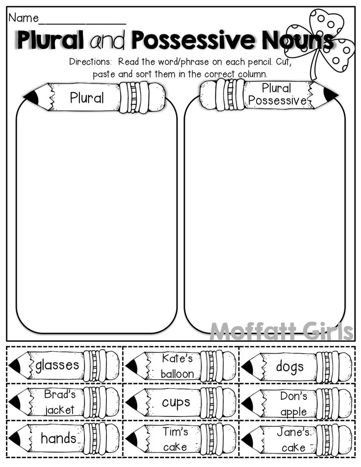 Possessive Nouns Worksheet Kindergarten