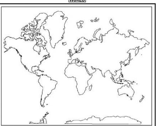 Printable Blank World Map Outline