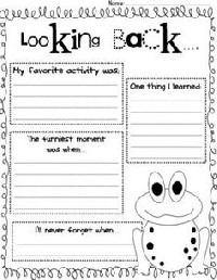 End of School Year Reflection Worksheets