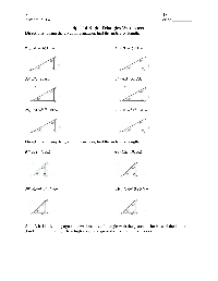 Special Right Triangles Worksheet