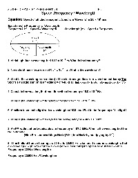 Speed Frequency Wavelength Worksheet Answers