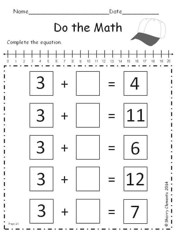 9 Best Images of Cut And Paste Missing Number Worksheets For