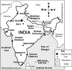 Ancient India Map Worksheet