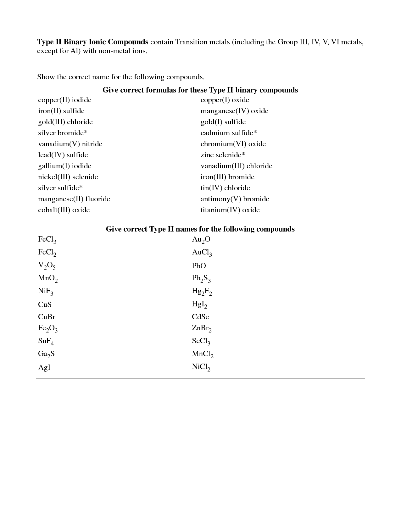 Ionic Compounds Worksheet Answer Key Printable Word Searches