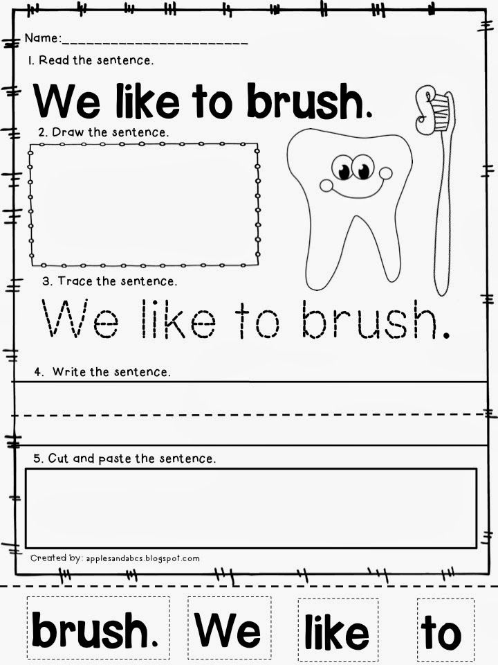 12 Best Images Of Dental Worksheets For Preschool Healthy Tooth 