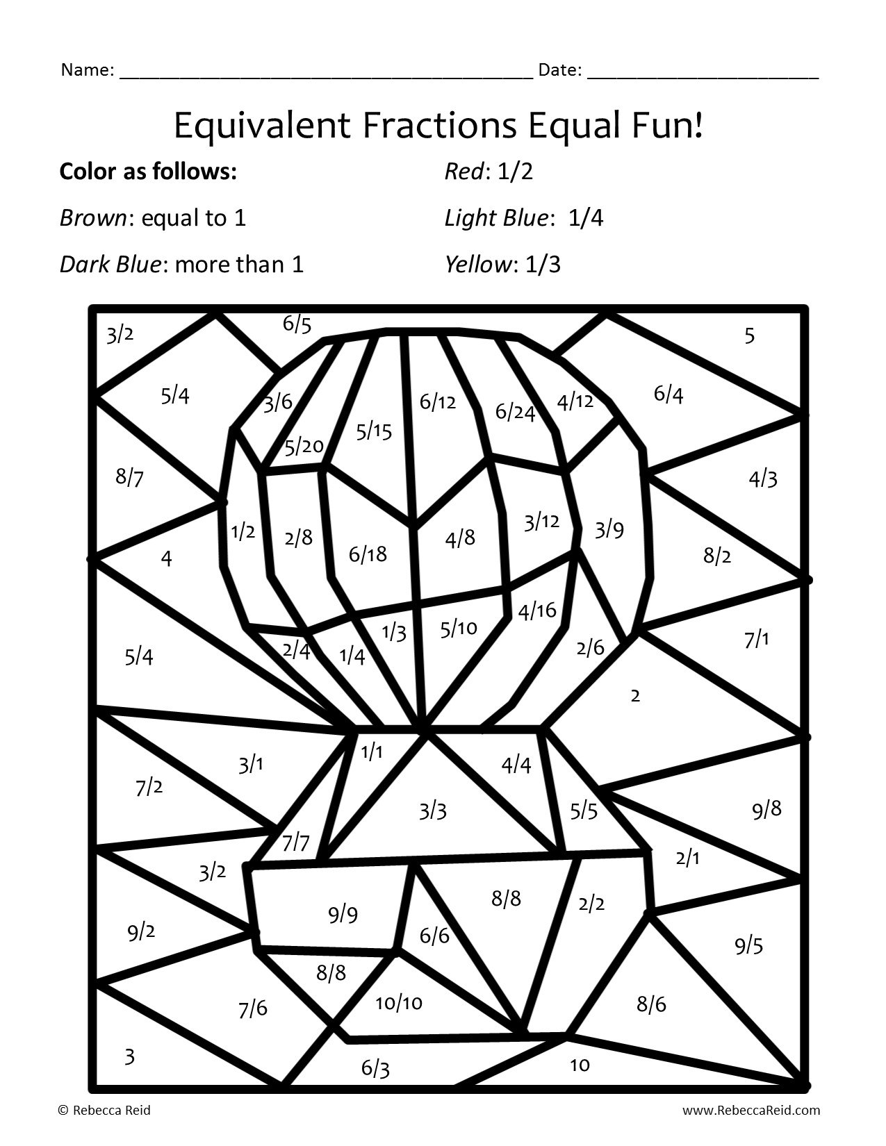 coloring-fractions-worksheets