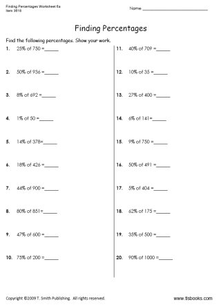 15 Best Images of Percent Worksheets Grade 6  6th Grade Ratio Worksheets, 3rd Grade Math 