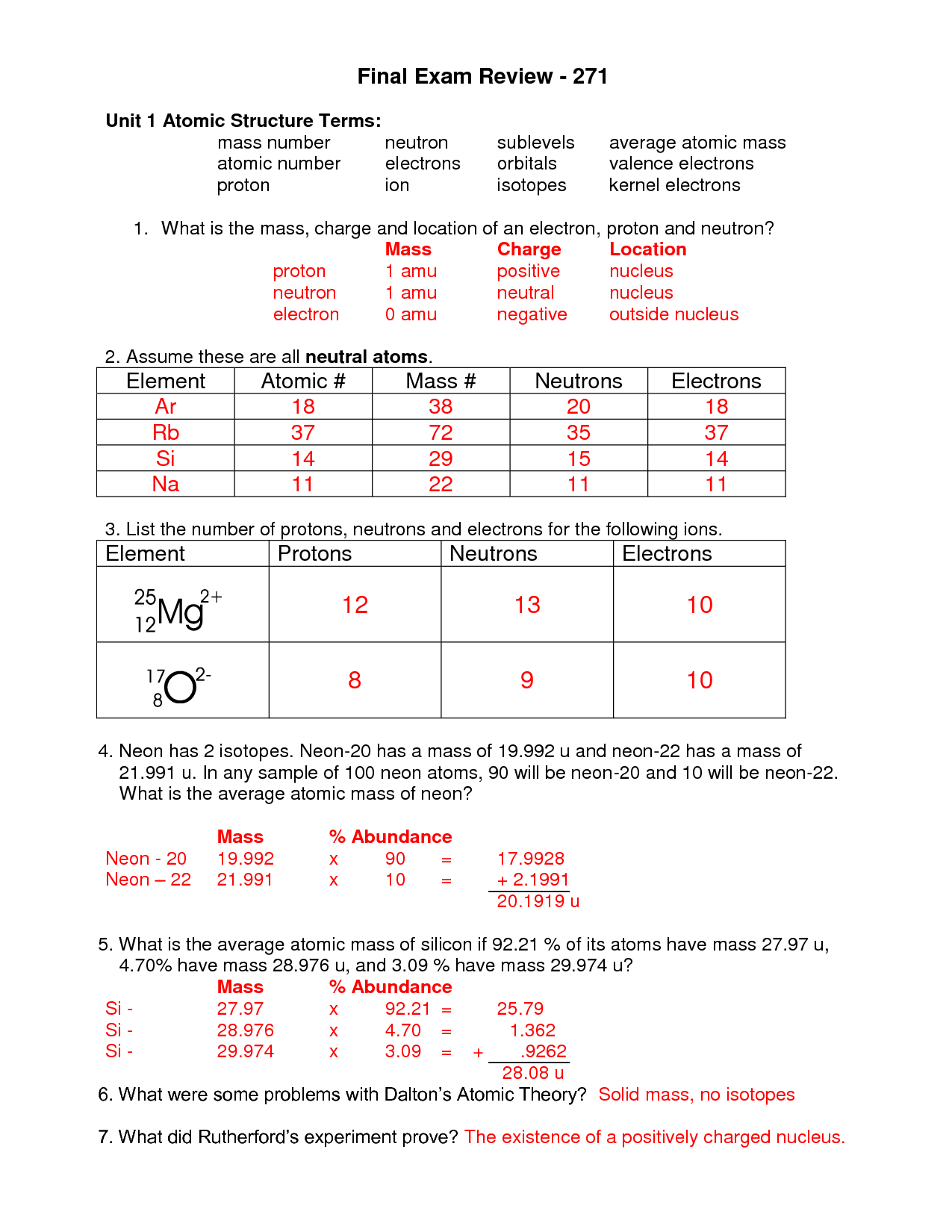 atomic-number-worksheet-answer-key