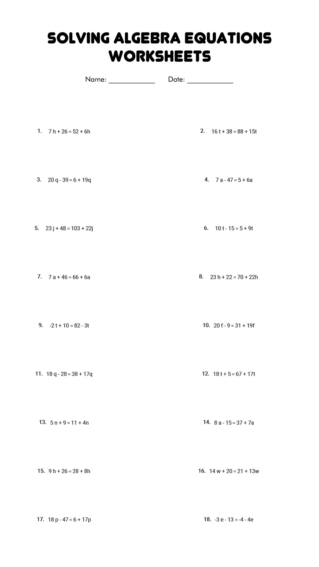 10 Best Images of Solve TwoStep Equations Printable Worksheet  TwoStep Equations Worksheet 
