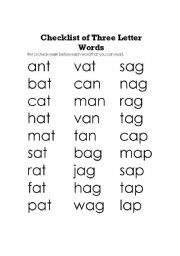 11 Best Images of 3 Letter Word Phonics Worksheet  Three Letter Words