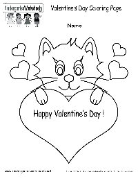 Valentine's Day Coloring Pages Worksheets