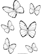 Butterflies Template Printable